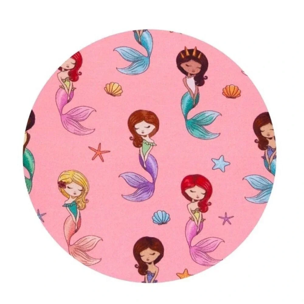 Posh Peanut Bamboo AOP Mermaid Pink Swaddle Baby Gift Set NWT Whimsigoth Fantasy